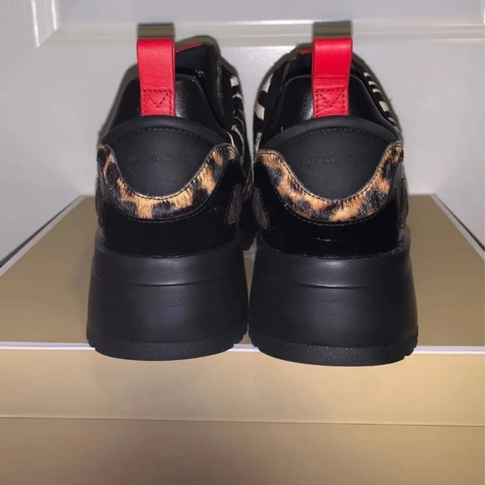 Michael KORS Cosmo Calf Hair Mixed Sneakers New Women’s Size 5 - Picture 4 of 7